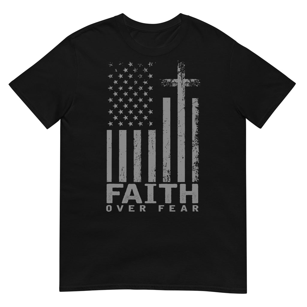 America Pride US Flag Faith Over Fear Prayer T-Shirt
