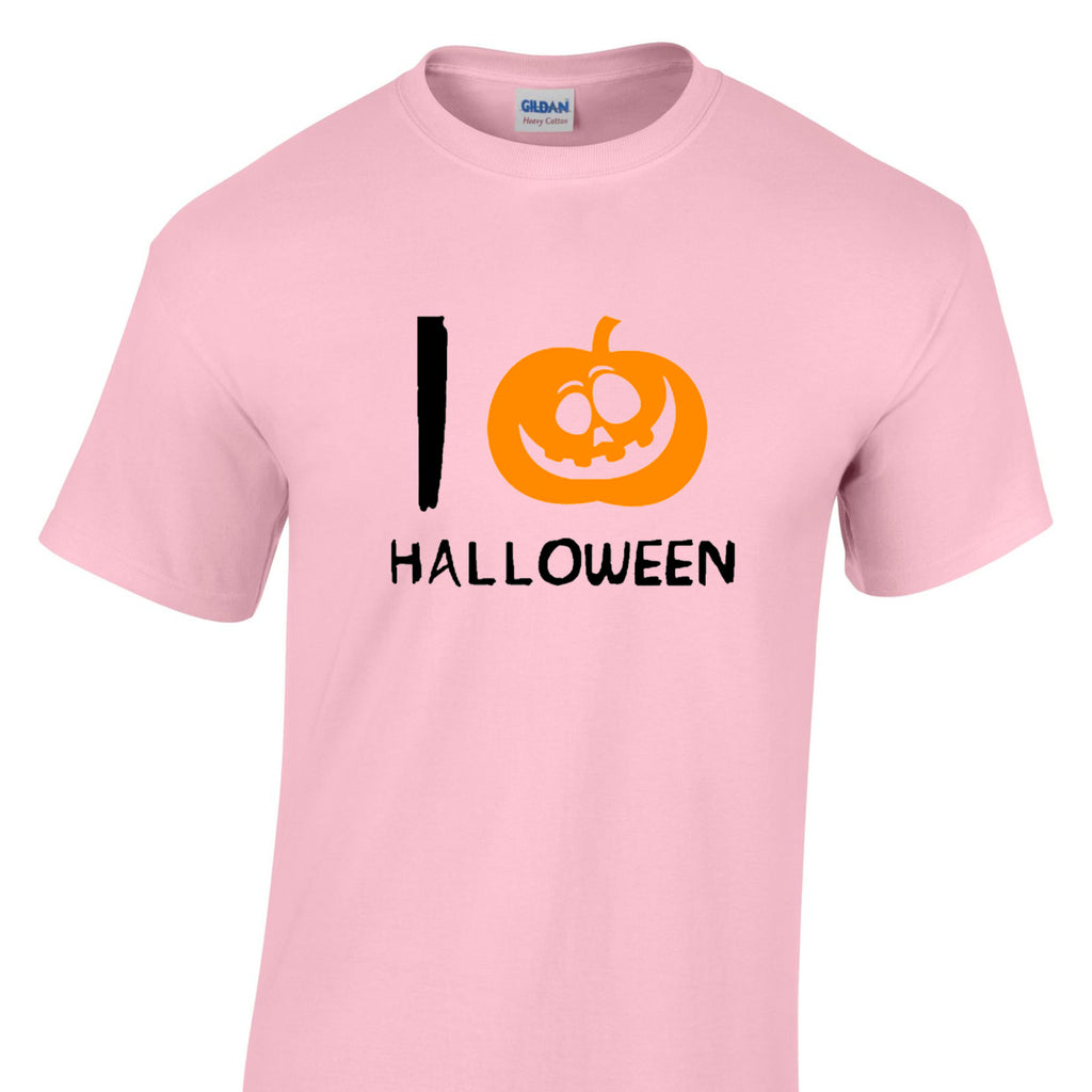 Mens I Love Halloween Tshirt - New Pumpkin Heart Trick Or Treat Costume T Shirt