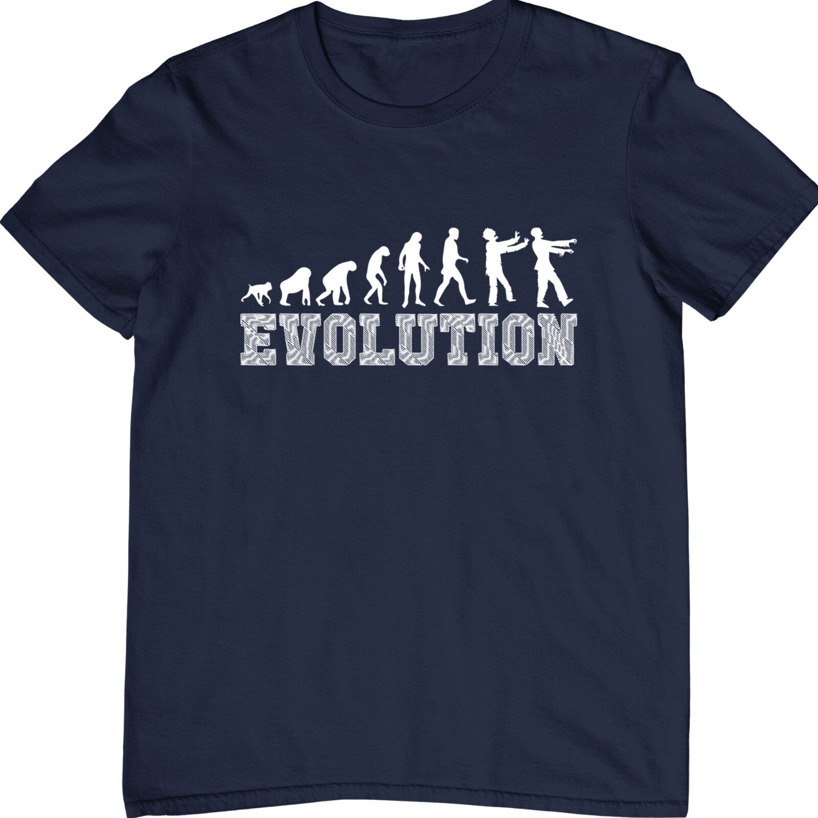 Zombie Evolution T-Shirt Horror Undead Funny Halloween Scary Costume Tee Top