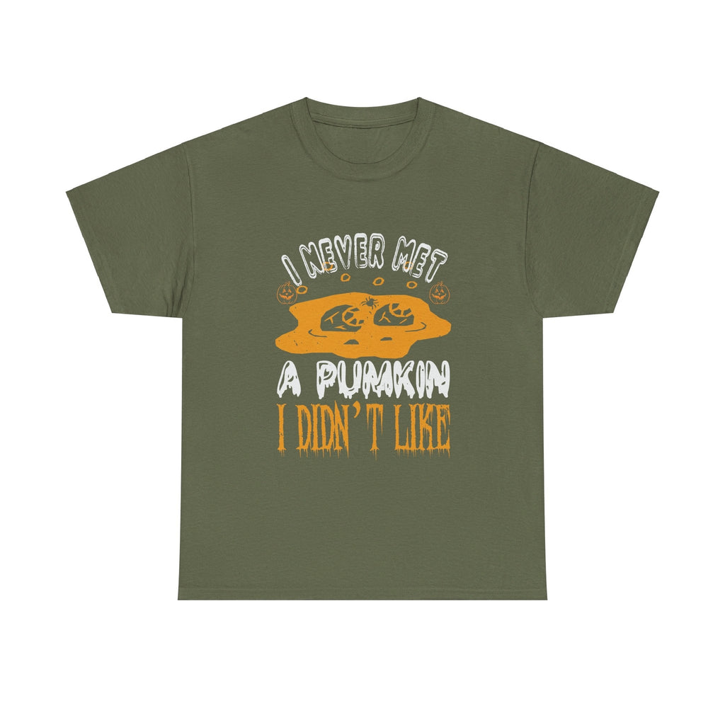 I Never Met A pumkin I Didn"t Like Halloween T shirt Costume Trick or Treat 