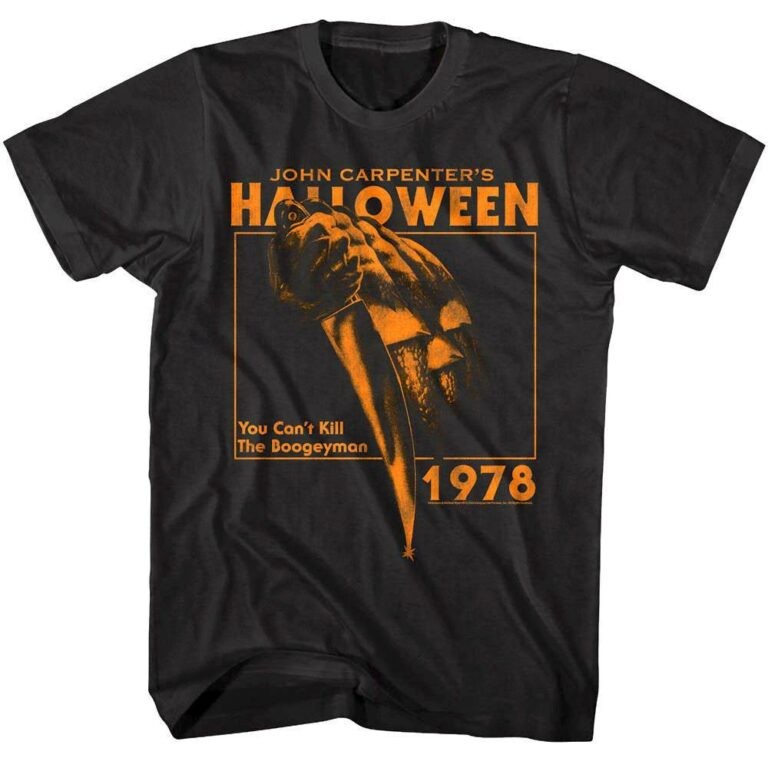 Halloween Pumpkin Knife 78 Retro Horror Movie Graphic Tee