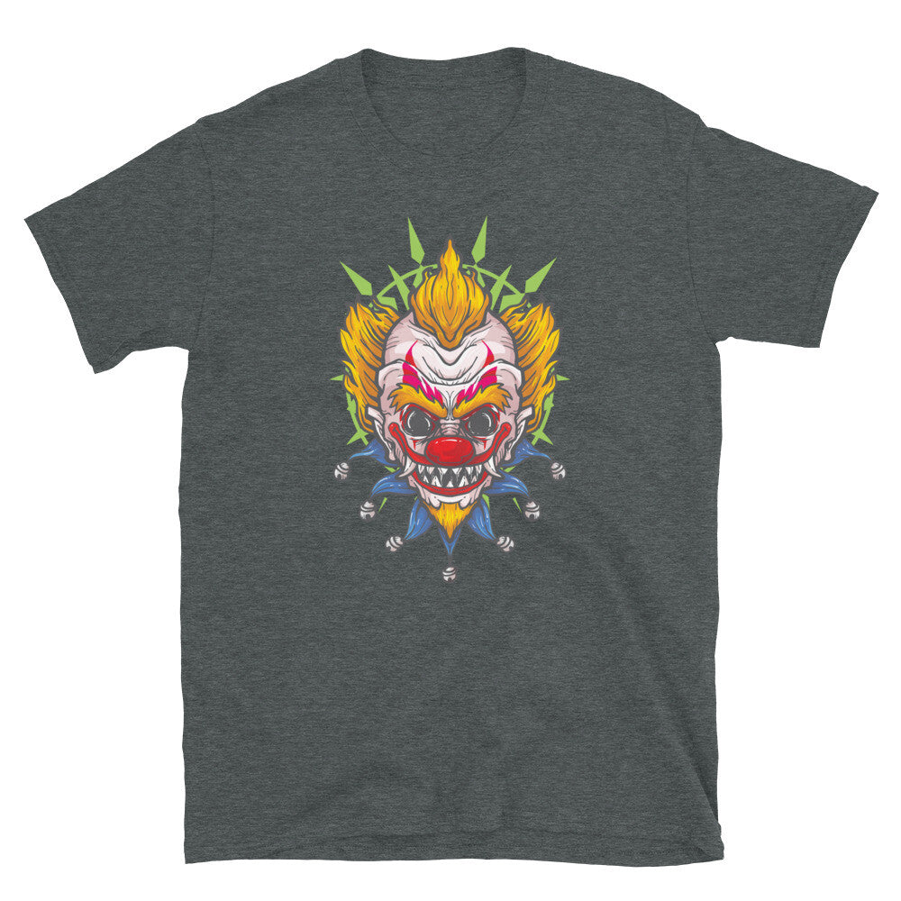 Scary Evil Clown Spooky Jester Halloween Pennywise Short-Sleeve Unisex T-Shirt