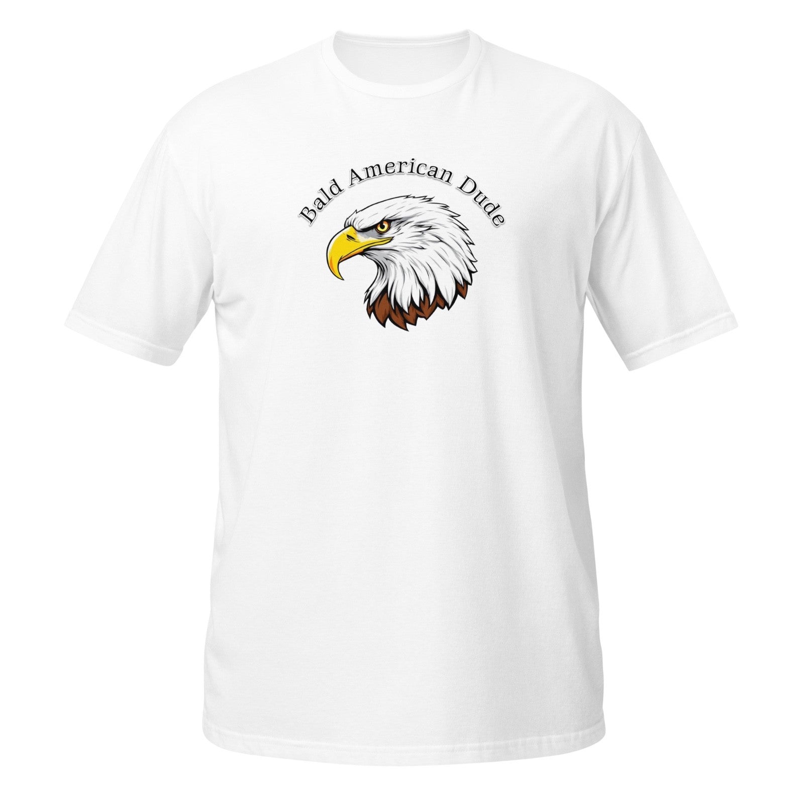 Bald American Dude Short-Sleeve Unisex T-Shirt Patriotic Eagle USA America Hair