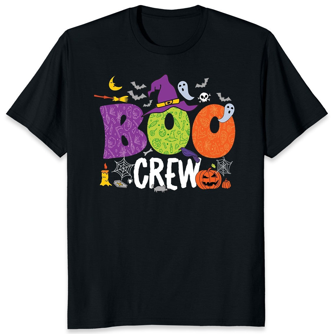 Boo Crew Halloween Matching Costume Gift Trick or Treat Squad Unisex T-Shirt