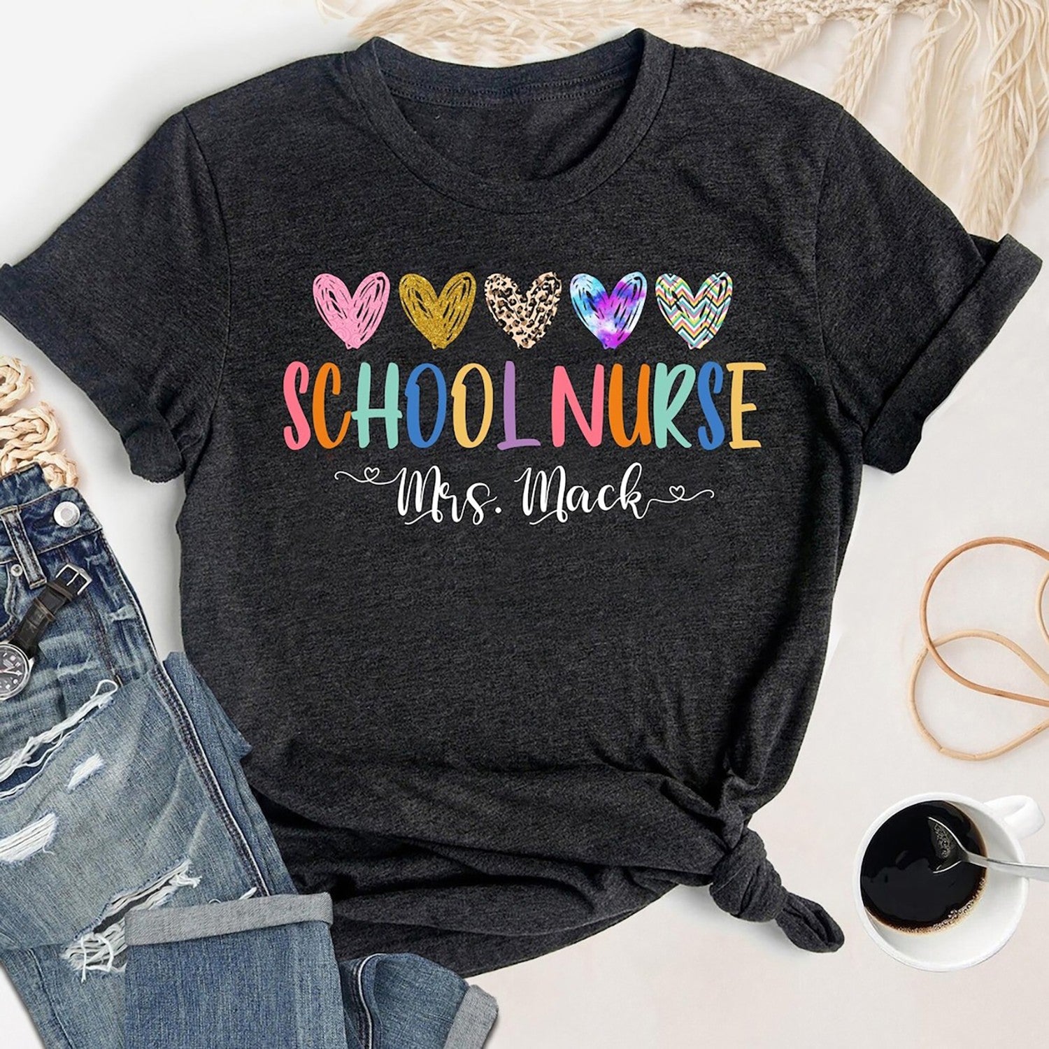 Personalized School Nurse Shirt, School Nurse T-Shirt, Back to School Shirt, ...