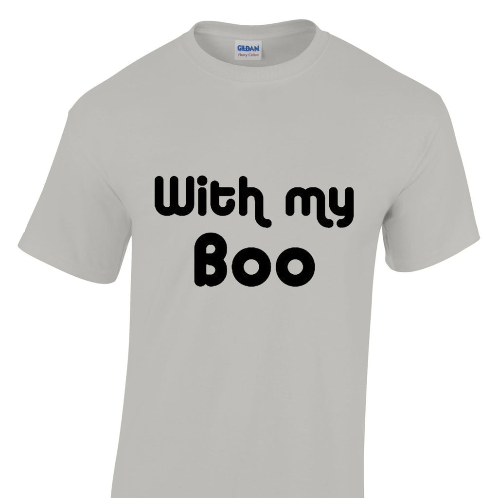 Mens Halloween Tshirt - With My Boo Party Night Trick Or Treat Costume T Shirt