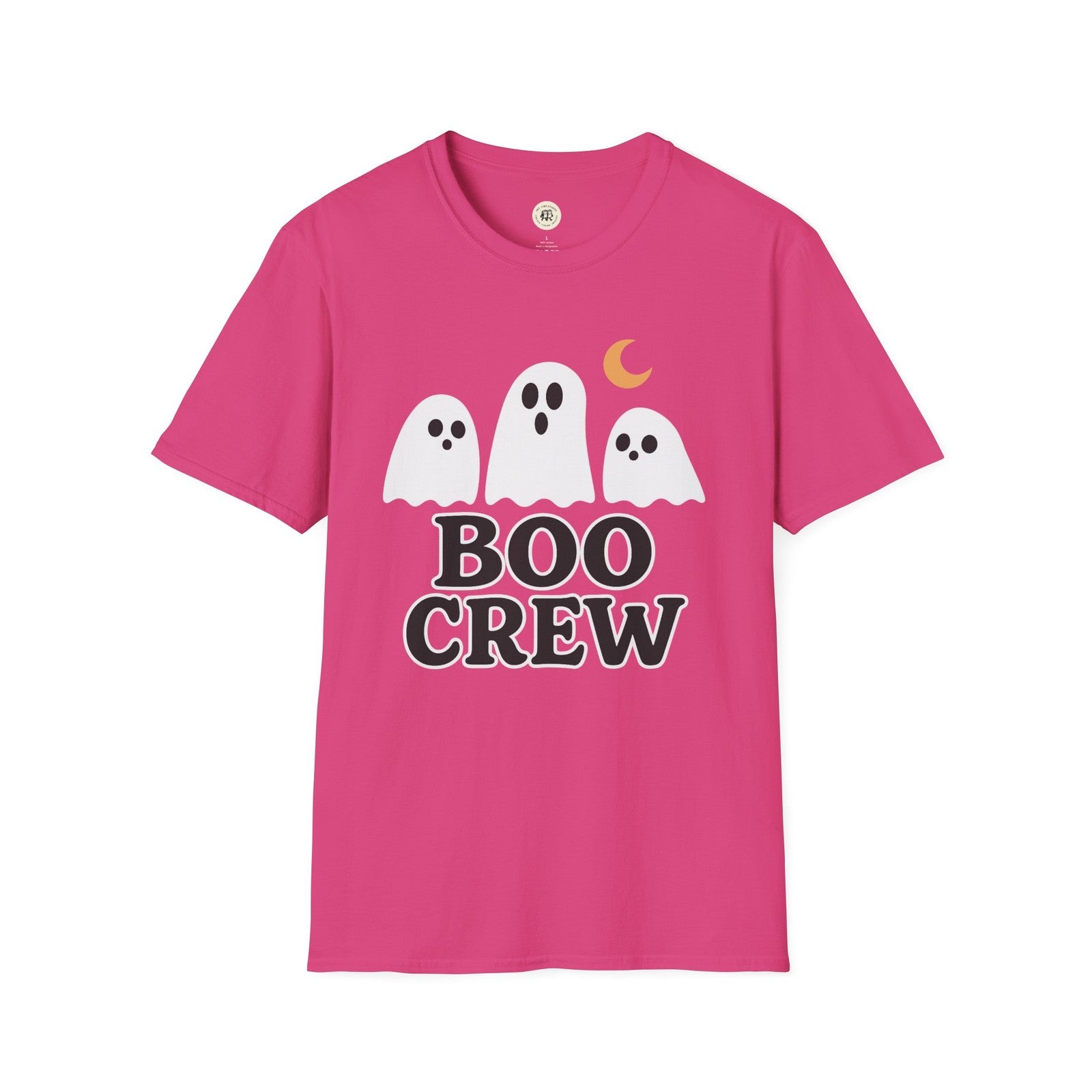 Boo Crew Halloween Unisex T-Shirt, Scary Ghost Trick or Treat Costume Tee