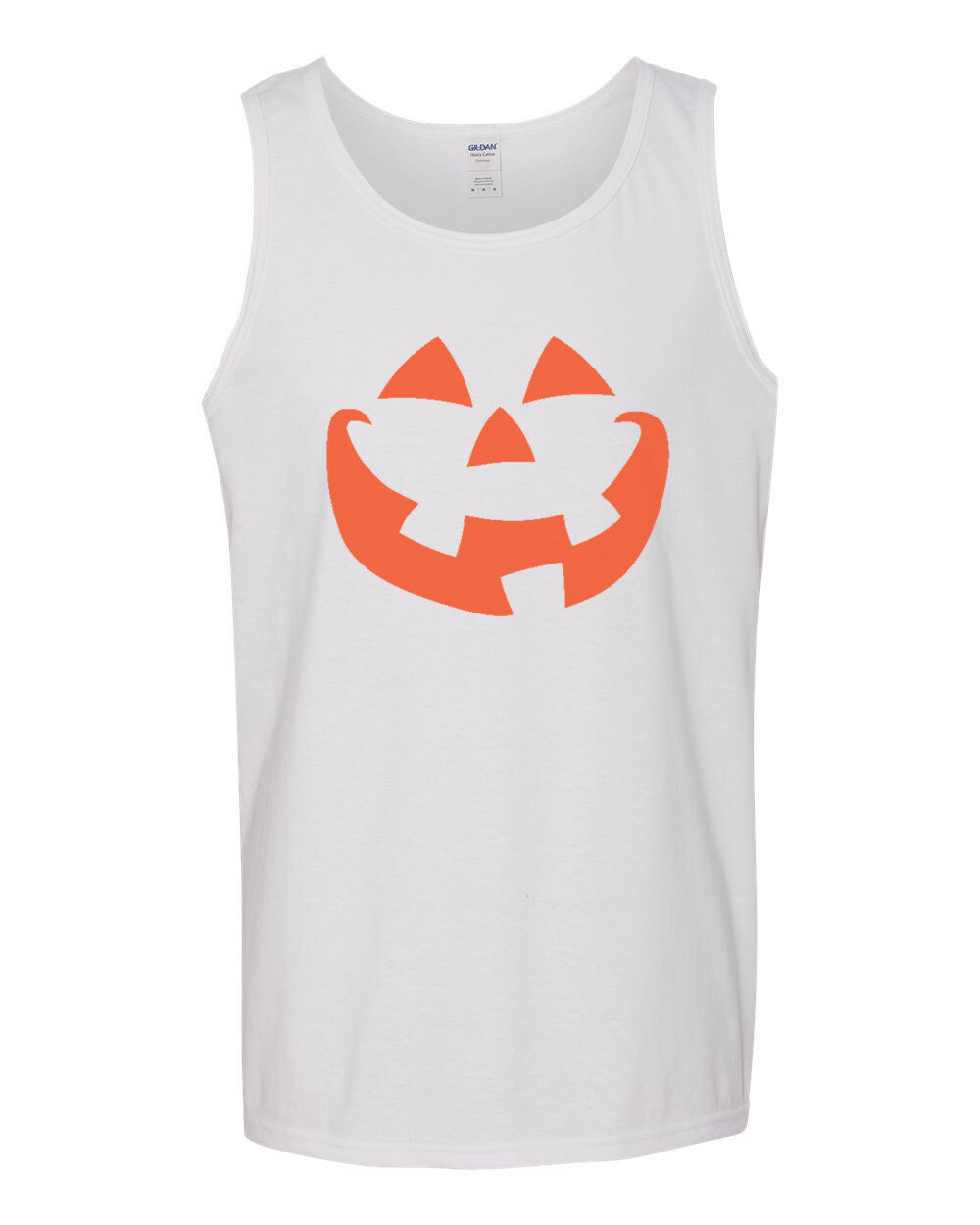 Mens Tank Top Pumpkin Face Shirt Halloween Jack O Lantern Trick Or Treat Scary