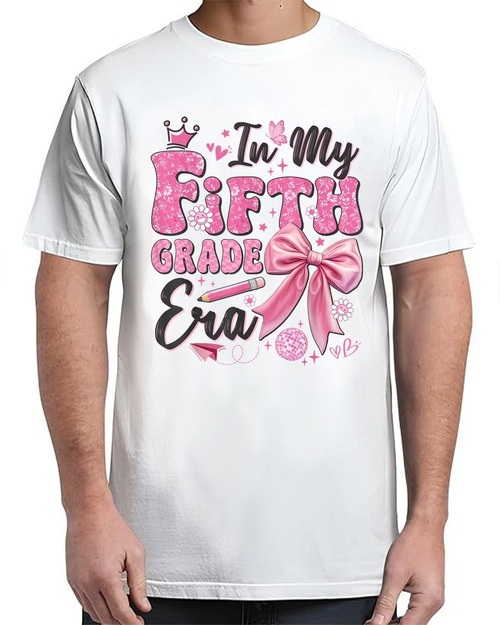In My Fifth Grade Era Coquette Back To School Adult S-4XL T-Shirt
