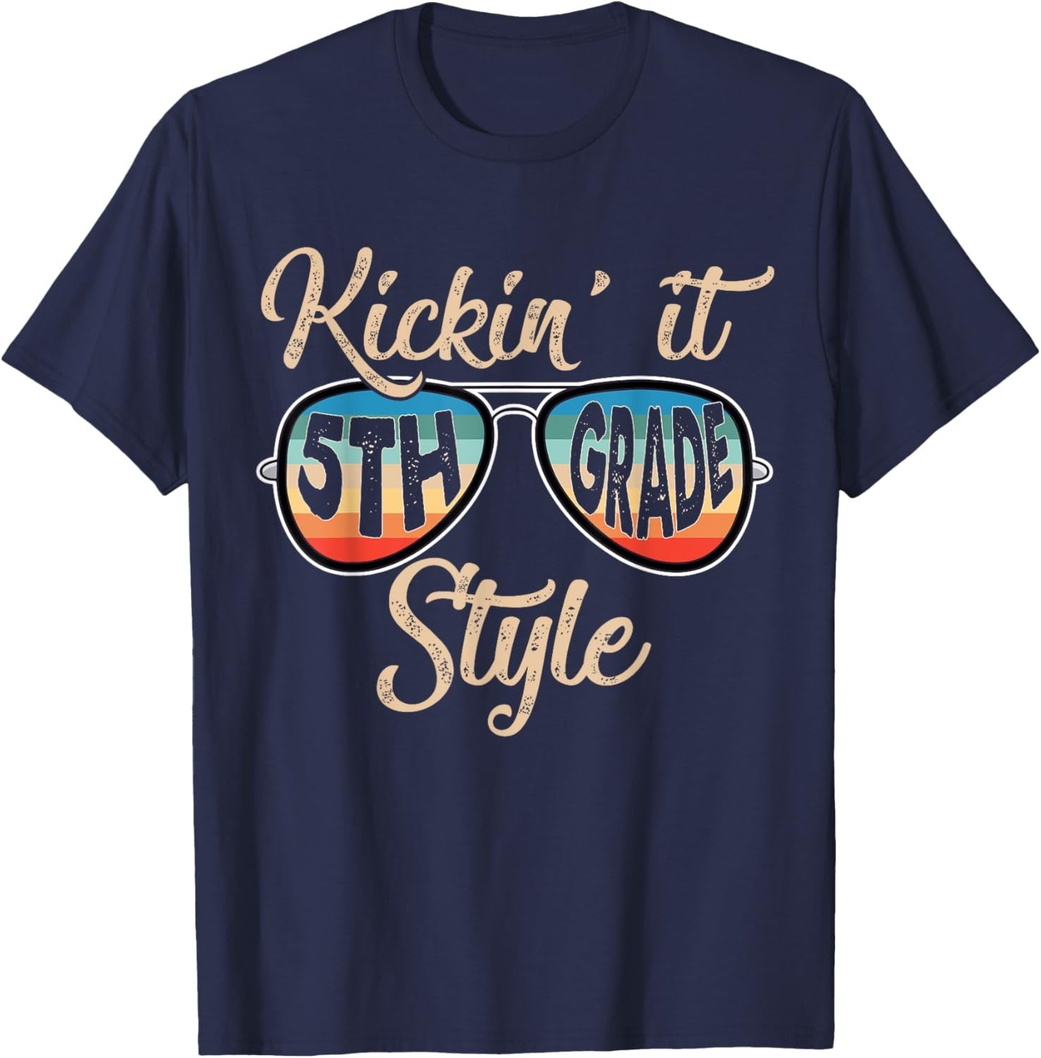 P41l Retro Kickin It 5th Grade Style Teacher Back To School T-Shirt Hoodie
