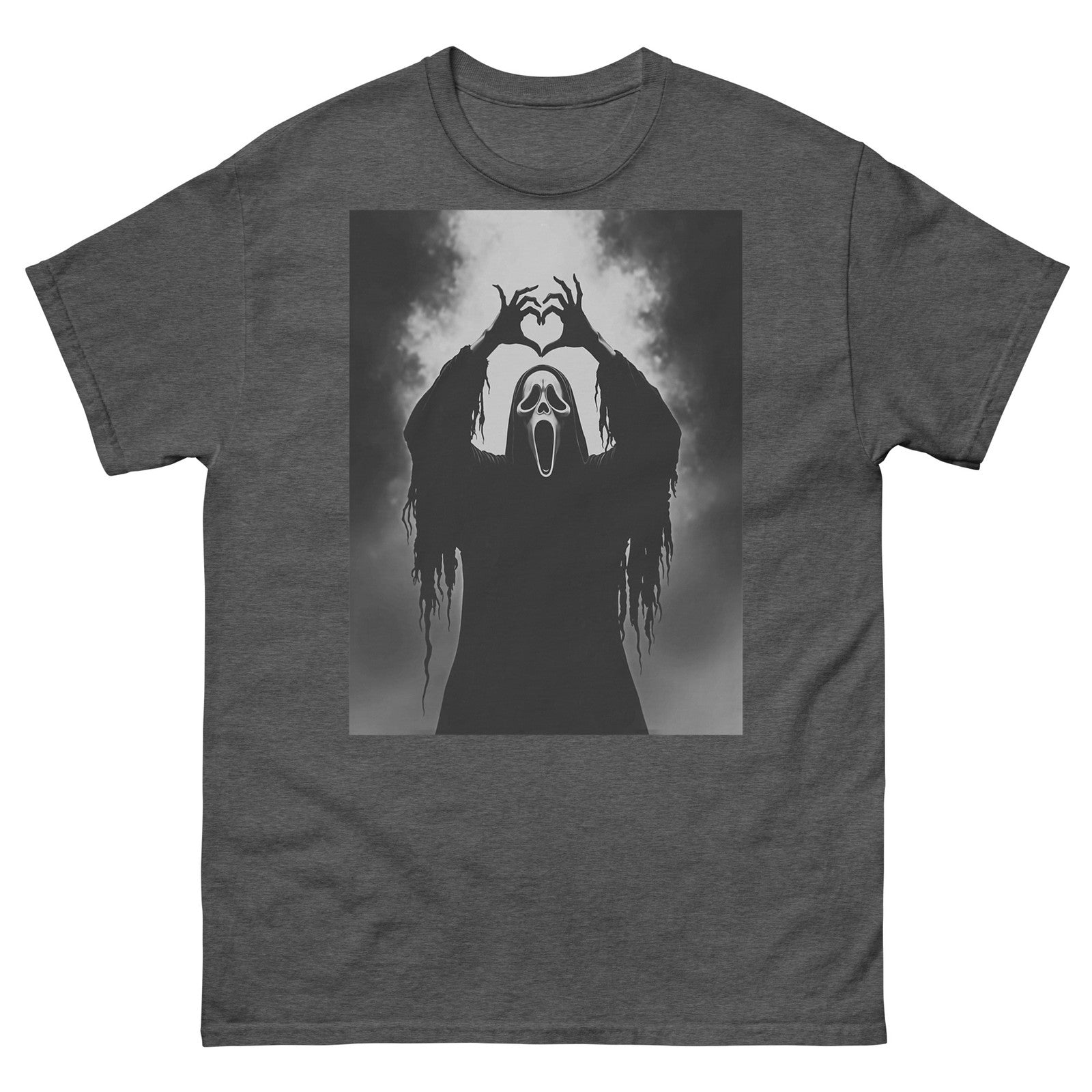 Ghost Heart Hands Scary Face Horror Poster Halloween T-Shirt