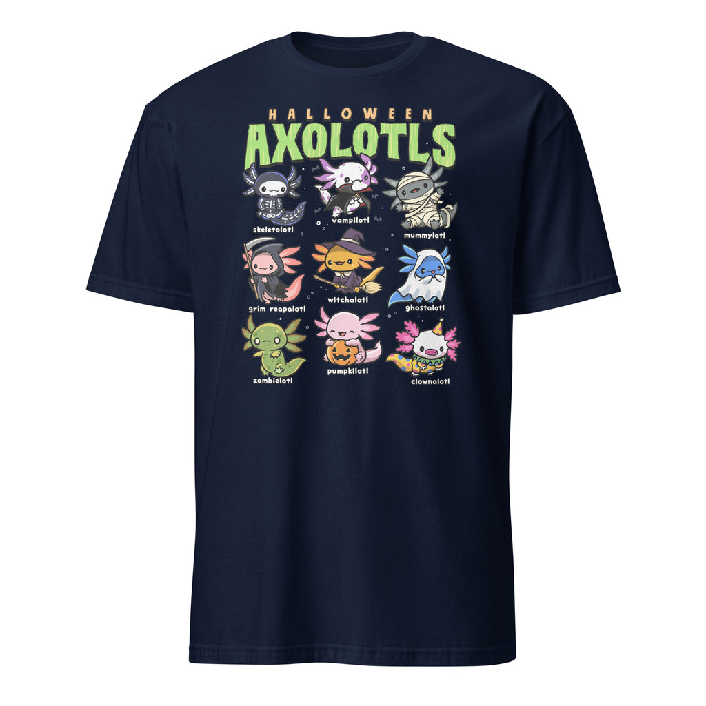Halloween Axolotl Shirt Creepy Axolotls Trick or Treat Alotl T-Shirt Size S-3XL