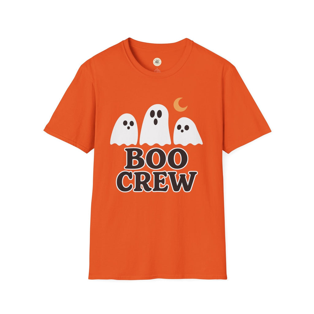 Boo Crew Halloween Unisex T-Shirt, Scary Ghost Trick or Treat Costume Tee