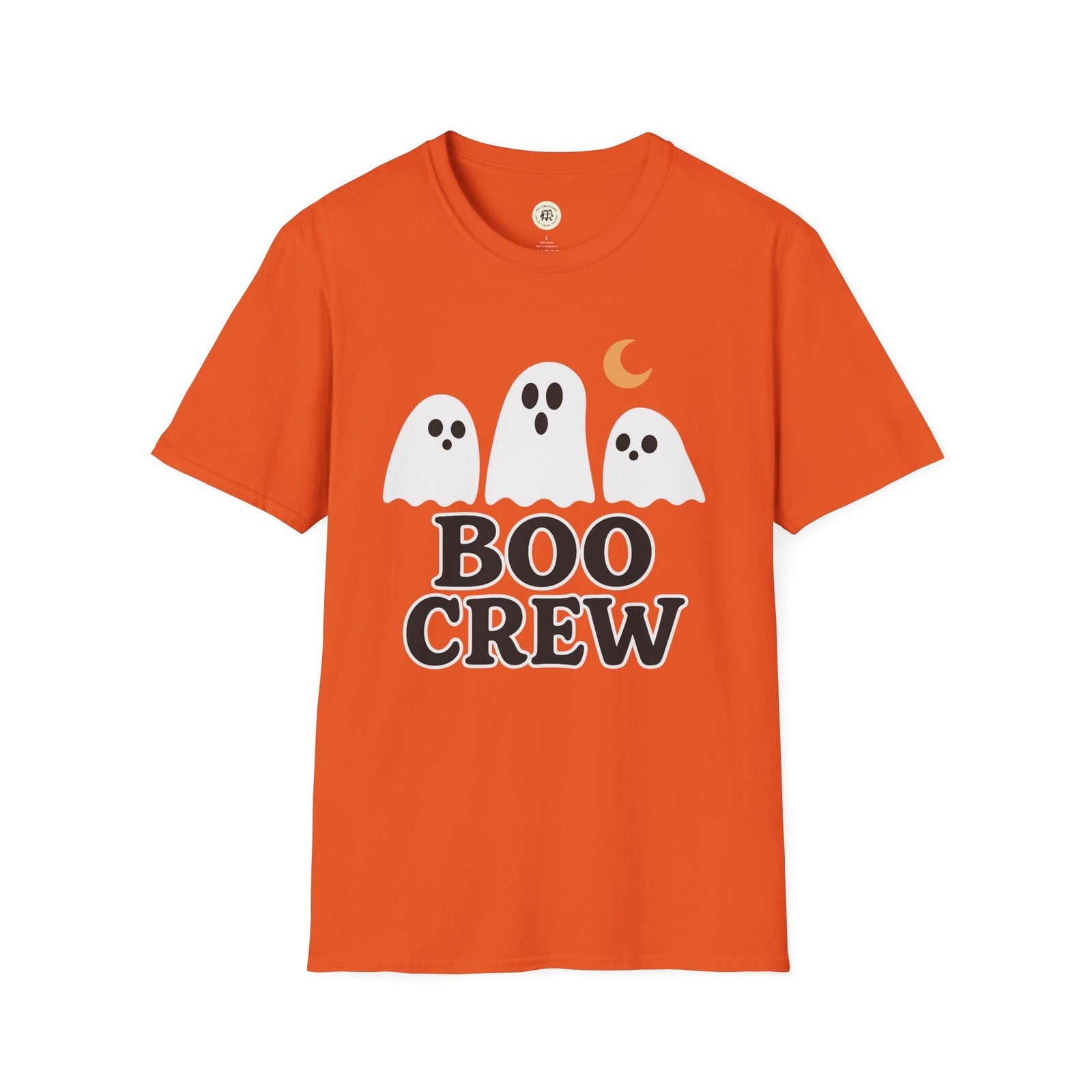 Boo Crew Halloween Unisex T-Shirt, Scary Ghost Trick or Treat Costume Tee