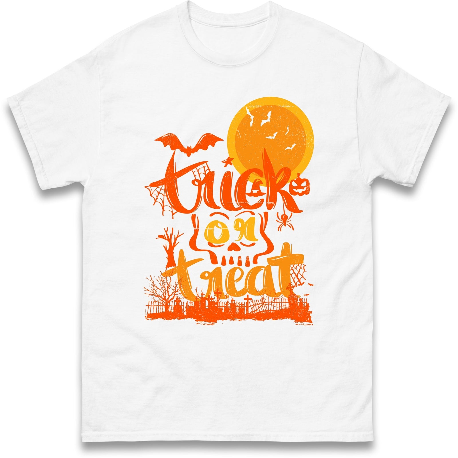 Trick or Treat Halloween T Shirt,Halloween Horror night Party Tee,Spooky Creepy