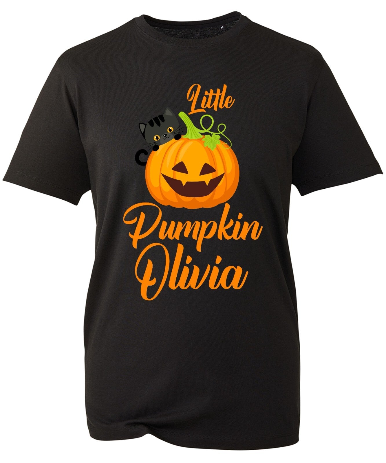 Personalised Your Name Little Pumpkin Halloween T-Shirt Horror Scary Ghost face