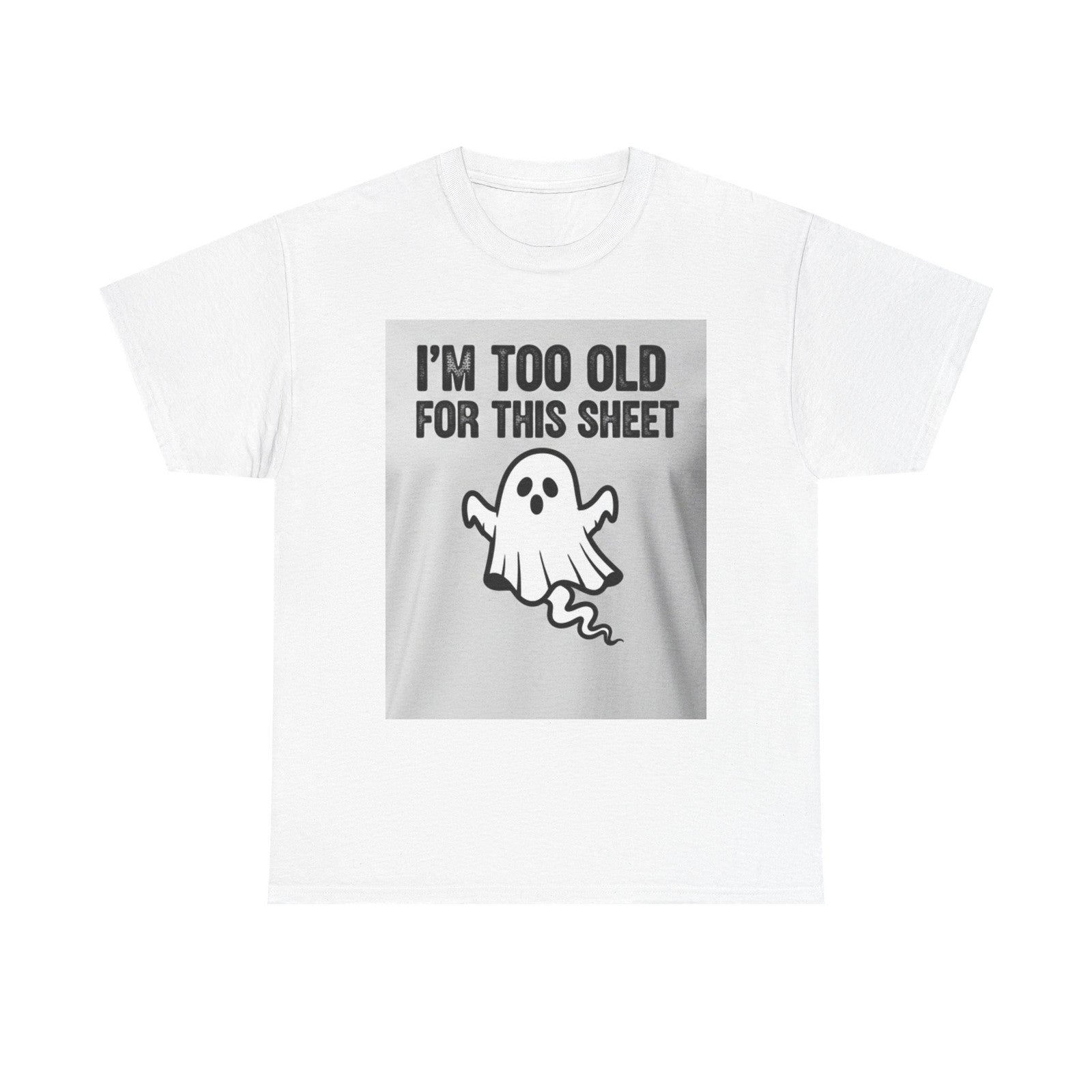 Funny Ghost Tee: Unisex Heavy Cotton Shirt for Halloween & Trick or Treat