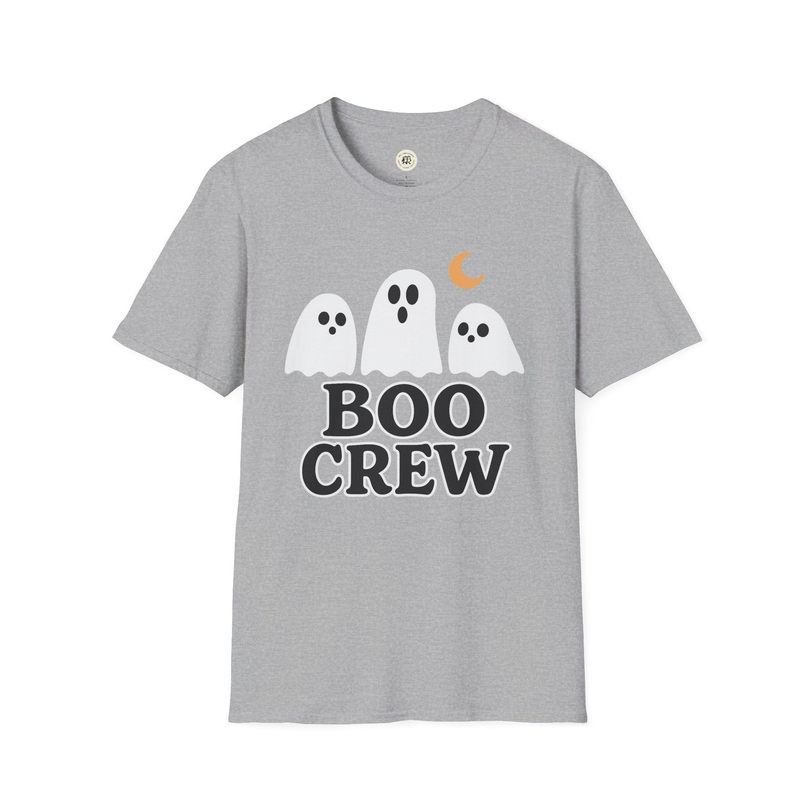Boo Crew Halloween Unisex T-Shirt, Scary Ghost Trick or Treat Costume Tee