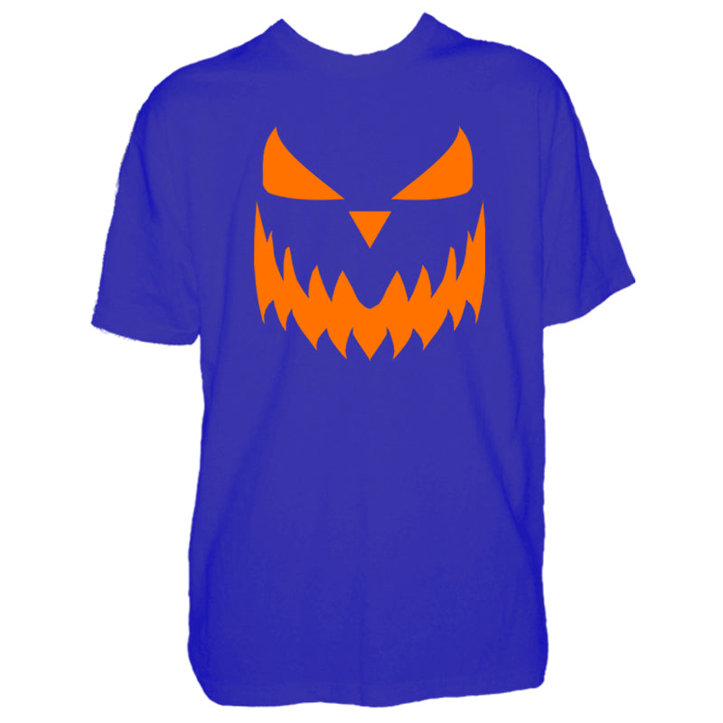 Mens Halloween Pumpkin Face Tshirt - New Scary Trick Or Treat Costume Shirt