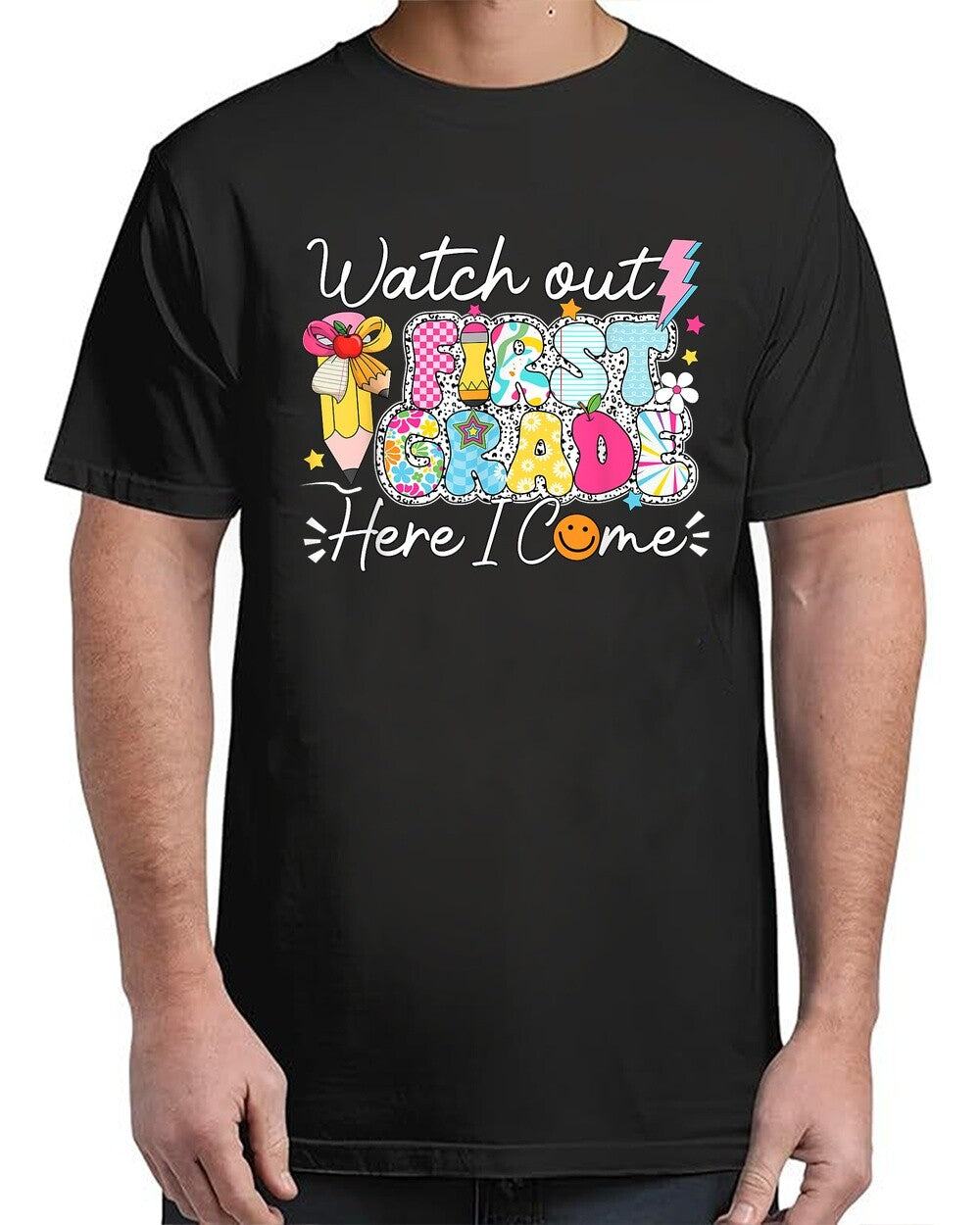 Grade Here I Come Back To School 1st Grade T-Shirt Funny Unisex S-4XL