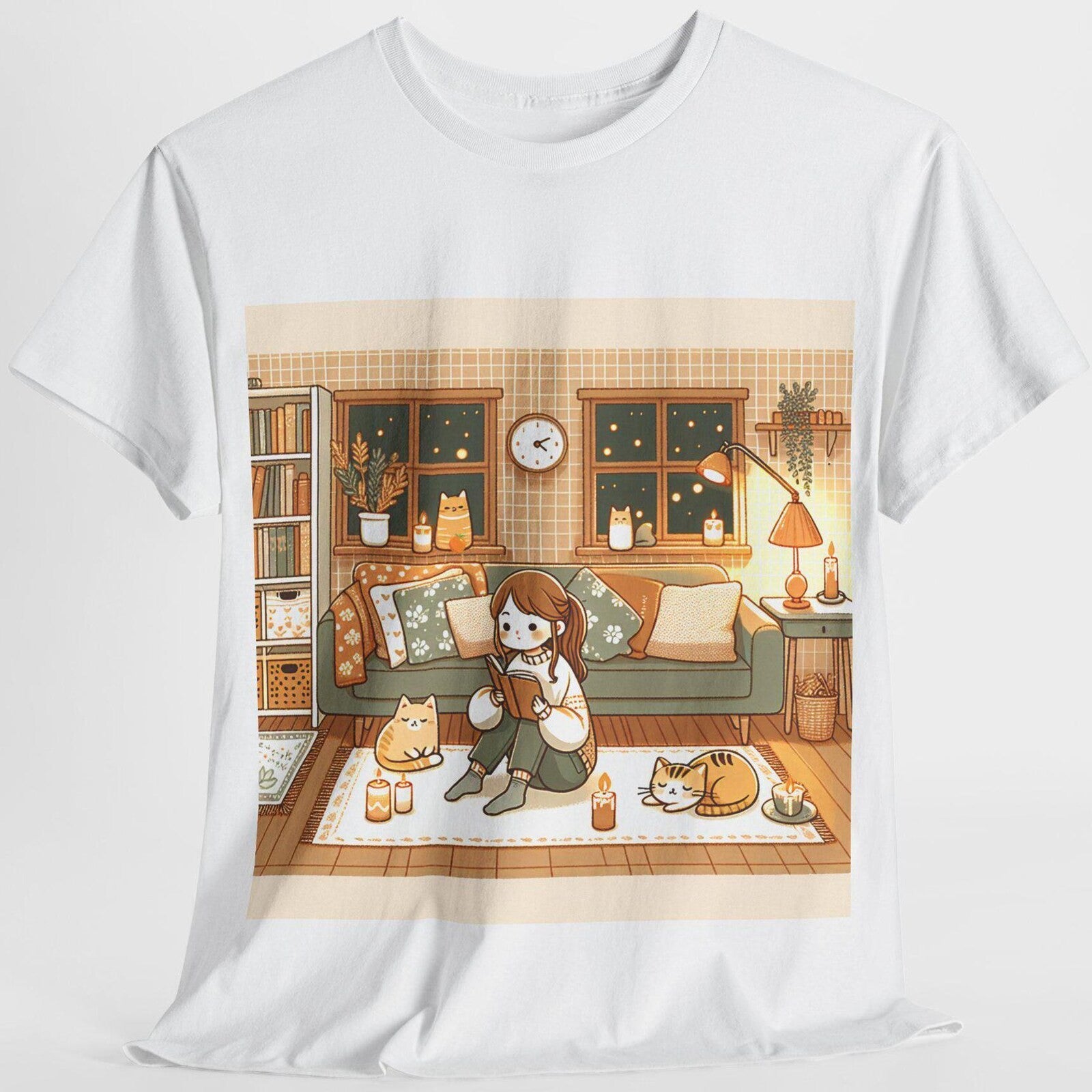 #31 Cozy Cat Lover Tee - Cute Pet Illustration, Perfect Gift for Cat Enthusiasts