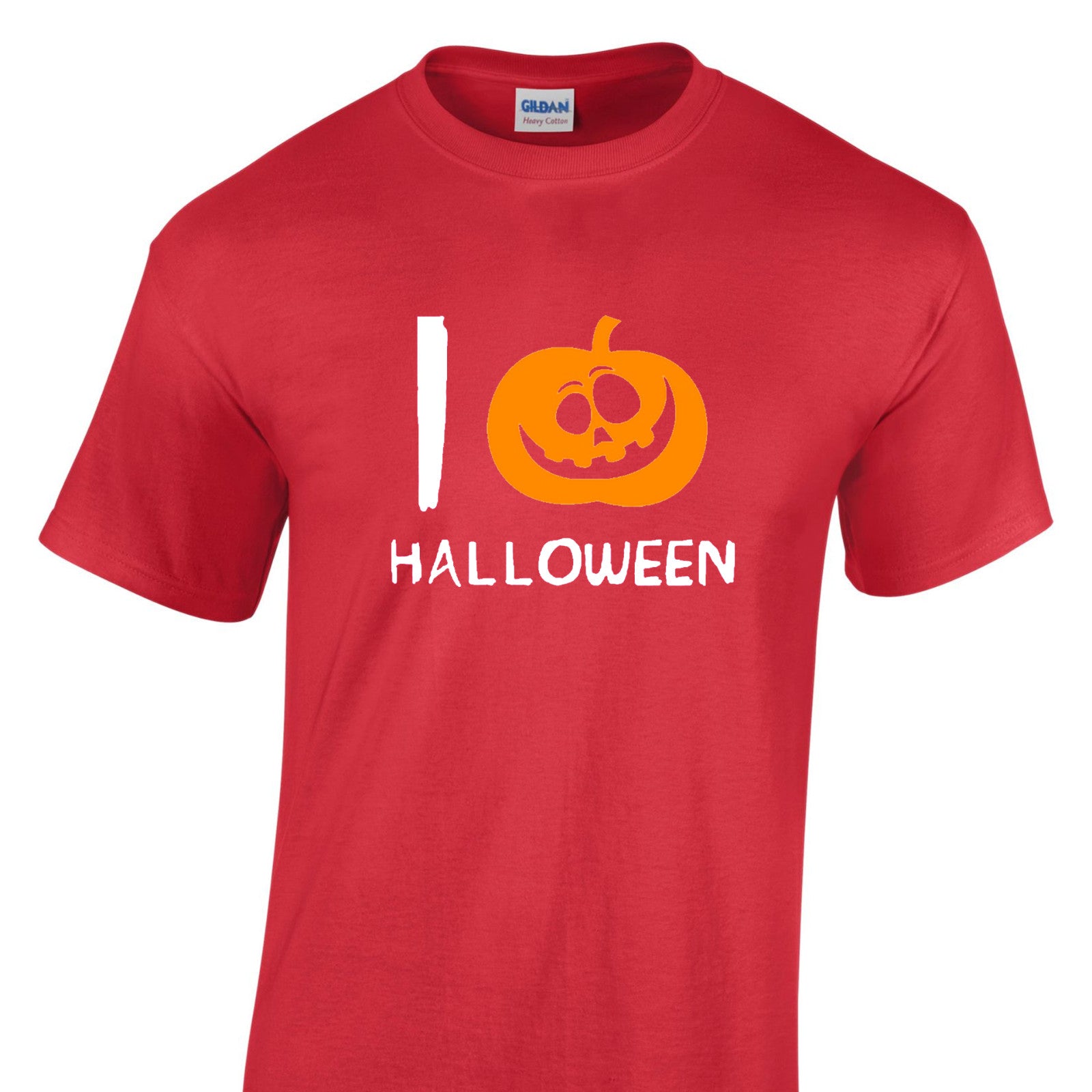 Mens I Love Halloween Tshirt - New Pumpkin Heart Trick Or Treat Costume T Shirt