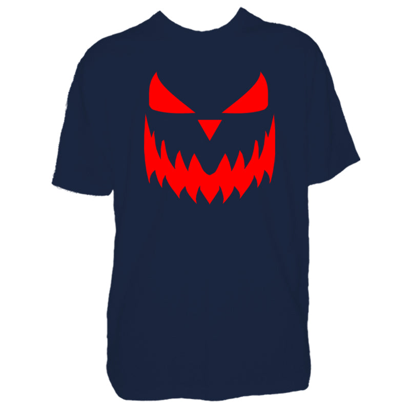 Mens Halloween Pumpkin Face Tshirt - New Scary Trick Or Treat Costume Shirt