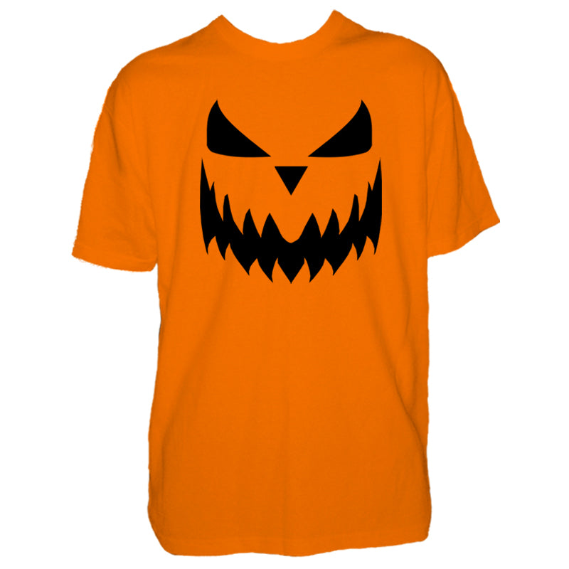 Mens Halloween Pumpkin Face Tshirt - New Scary Trick Or Treat Costume Shirt
