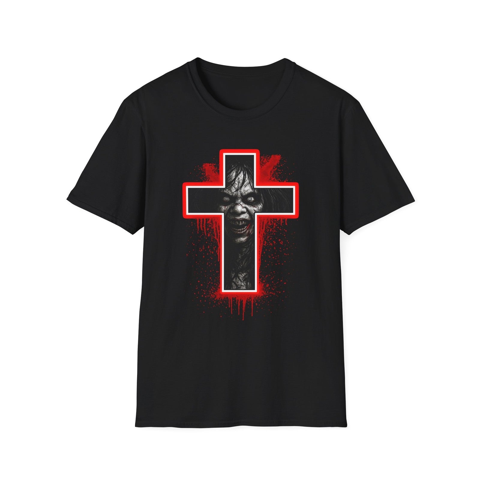 The Exorcist Raegan Cross T-Shirt, Horror Movie Tee, Scary Film Fan Gift, Unisex