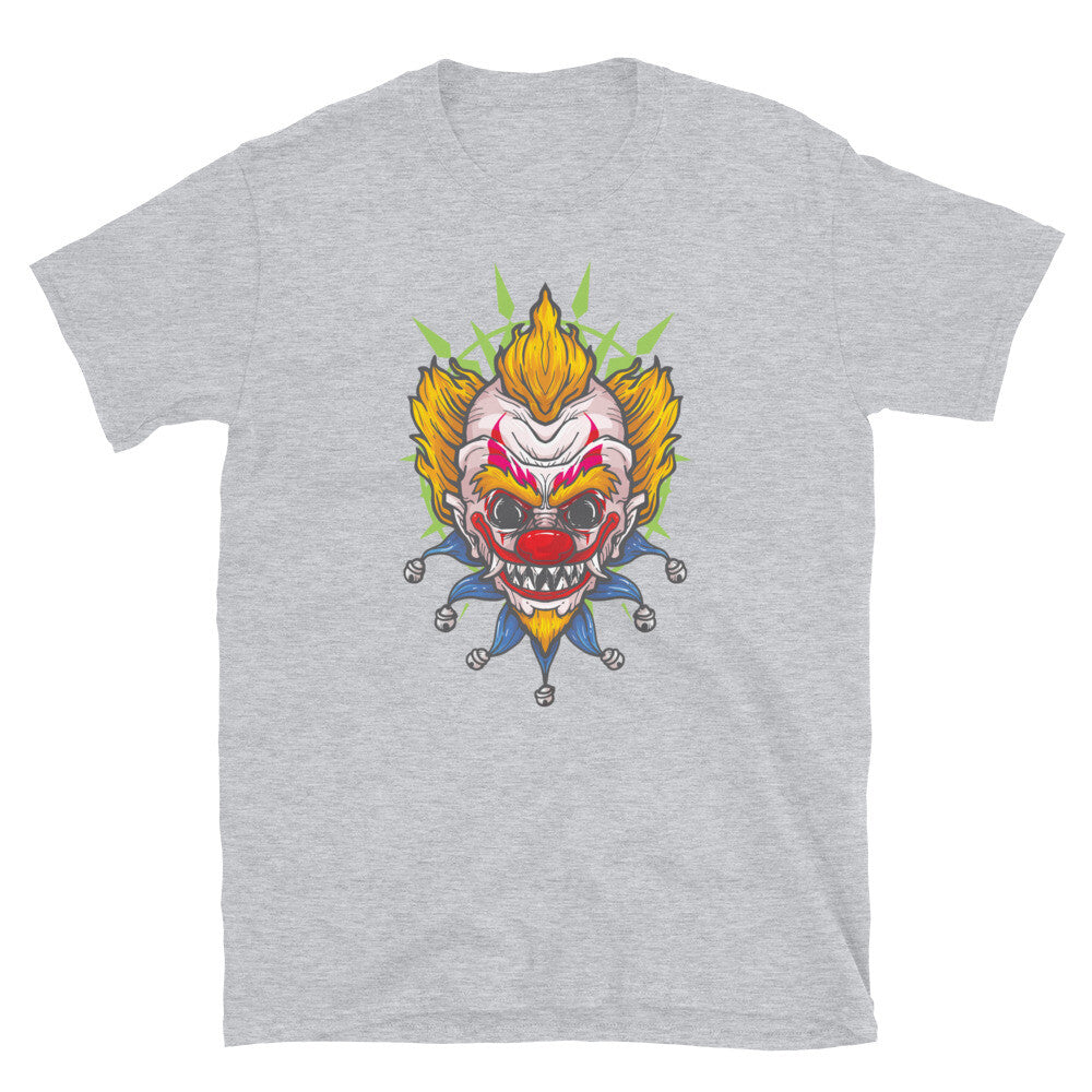 Scary Evil Clown Spooky Jester Halloween Pennywise Short-Sleeve Unisex T-Shirt