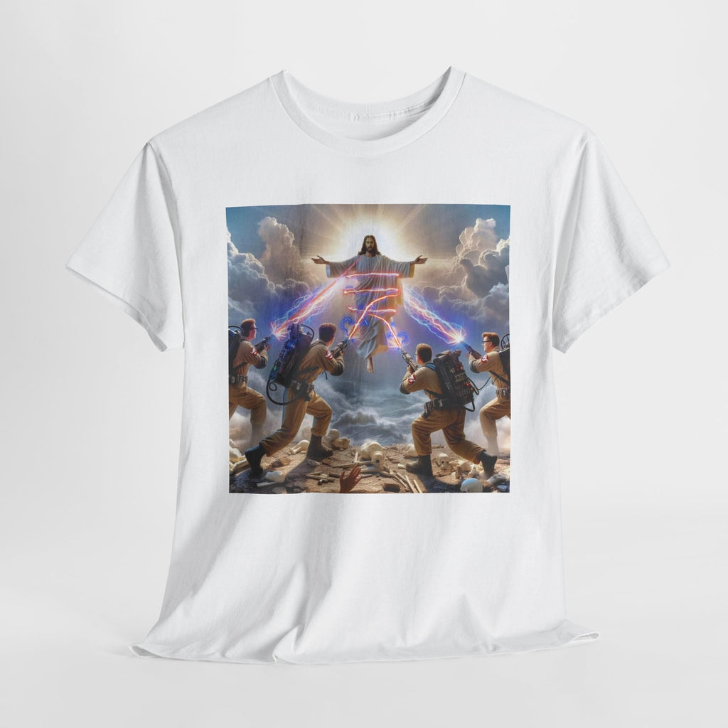 Funny Ghostbusters v Jesus Christ Unisex Tee Shirt, Humorous Religion T-Shirt,