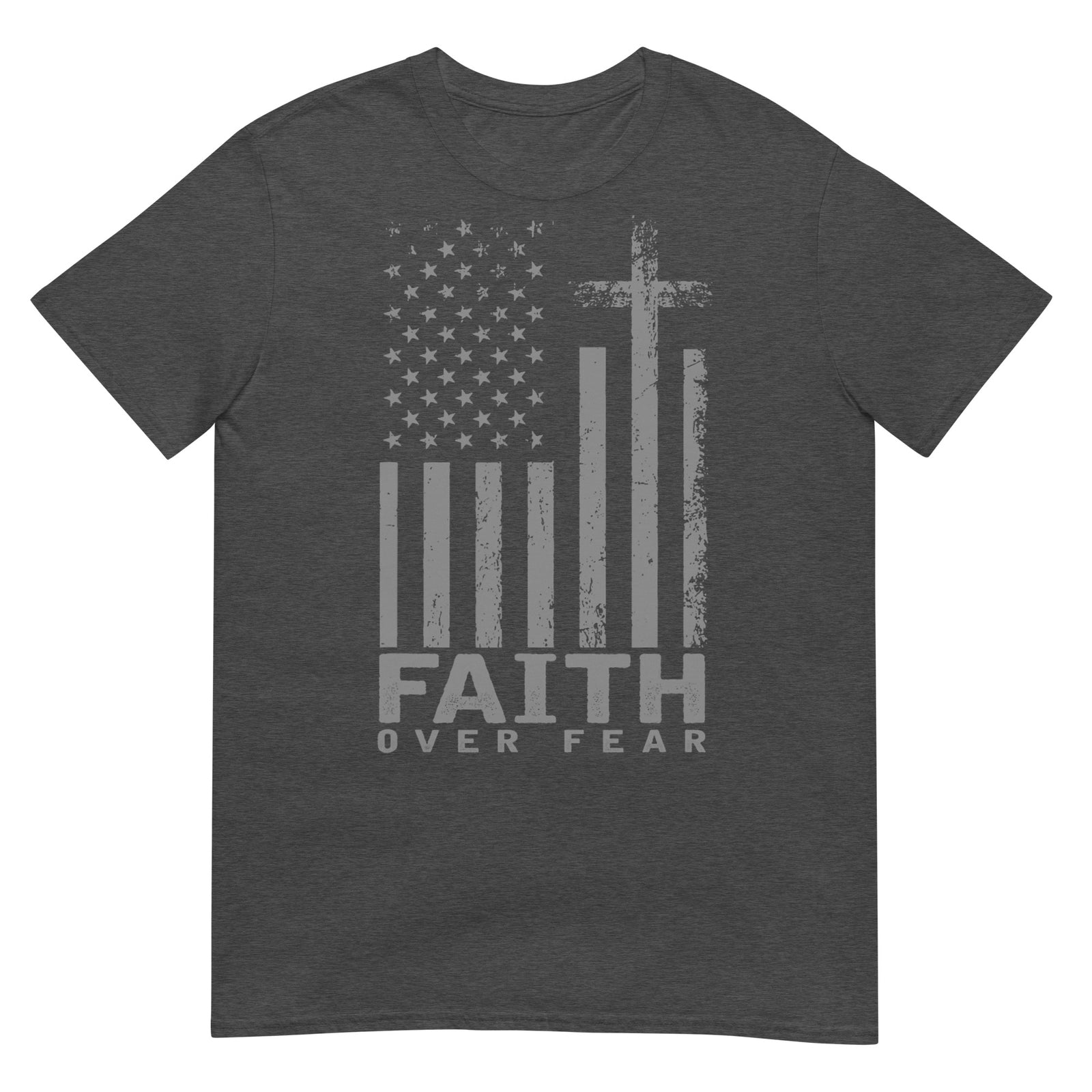 America Pride US Flag Faith Over Fear Prayer T-Shirt