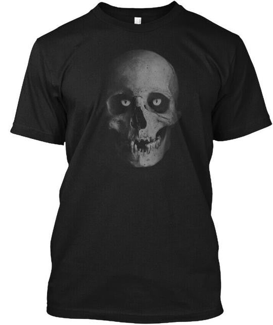 Funny Scary Halloween Cat Skull Party T- T-Shirt Made in the USA Size S to 5XL