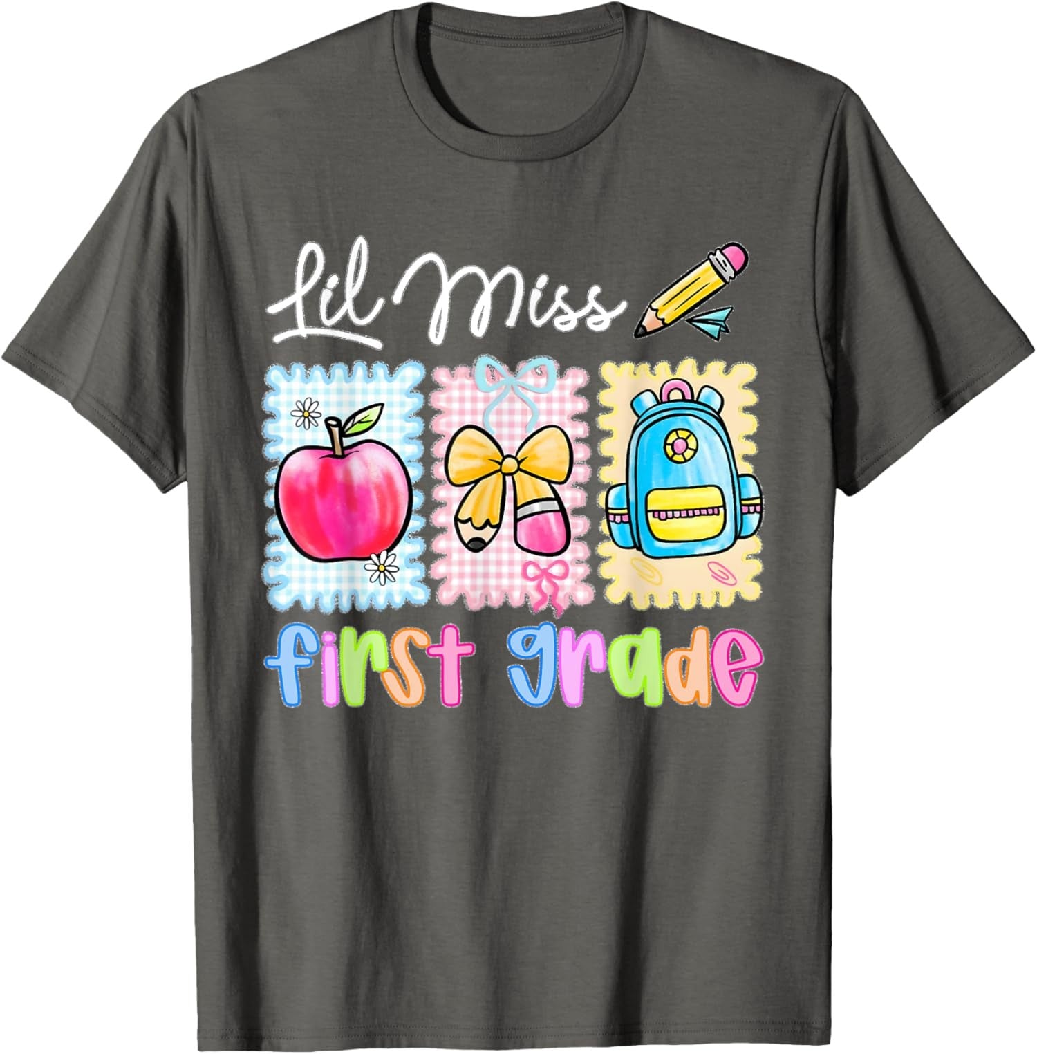Grade Coquette Bow Back To School Little Miss 1st Unisex T-Shirt