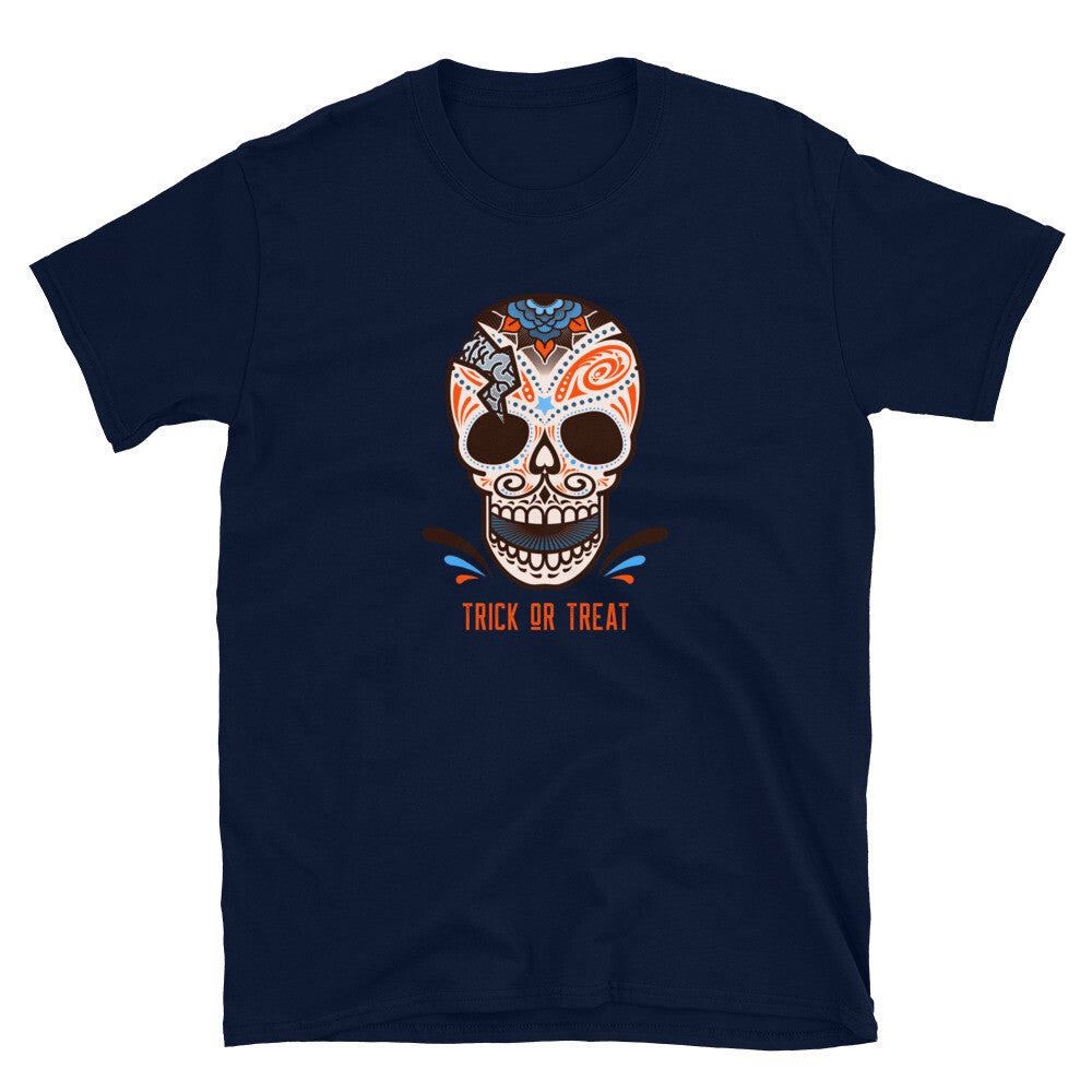 Trick Or Treat Halloween Skull Funny Short-Sleeve Unisex T-Shirt
