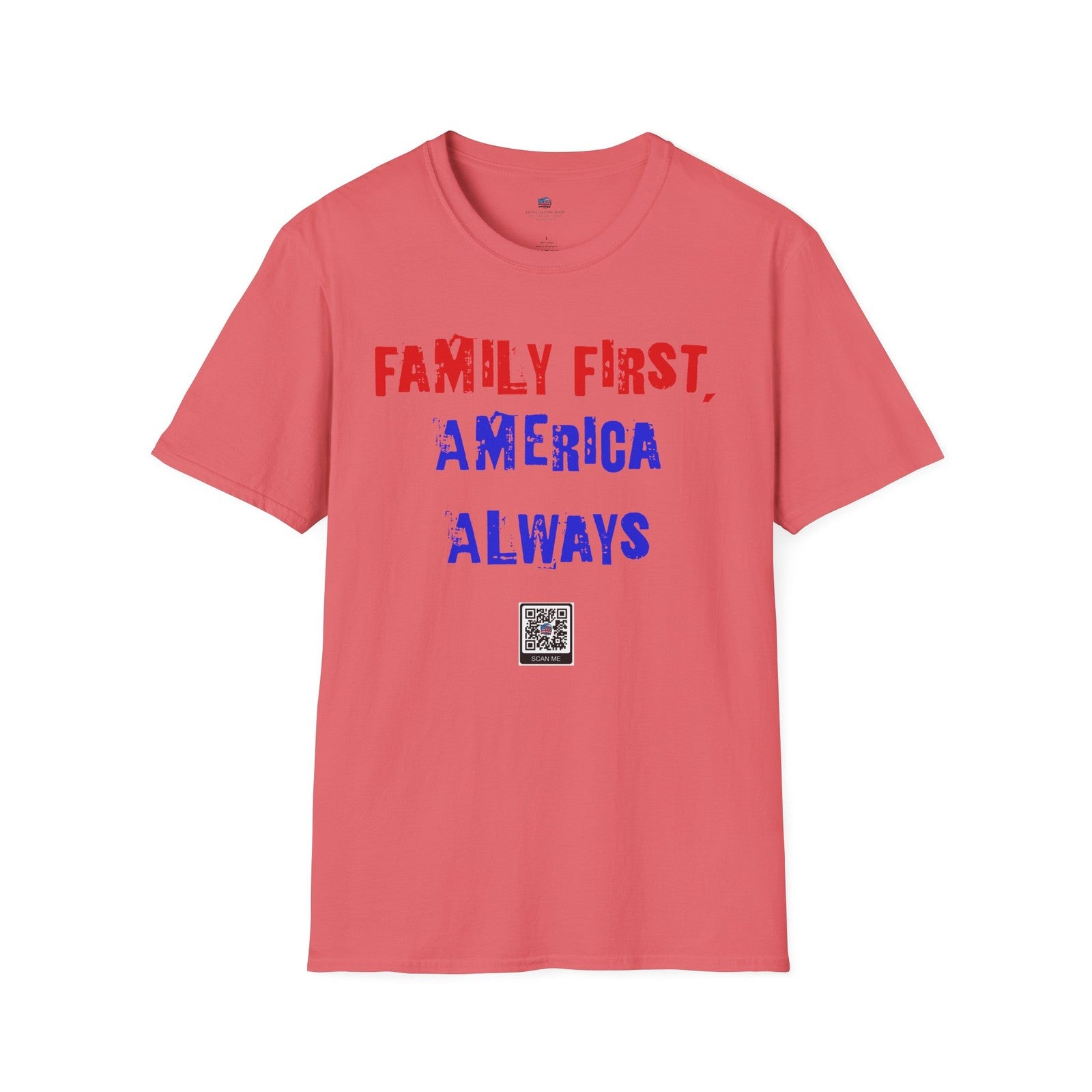 "America First, Family Always" Patriotic T-Shirt