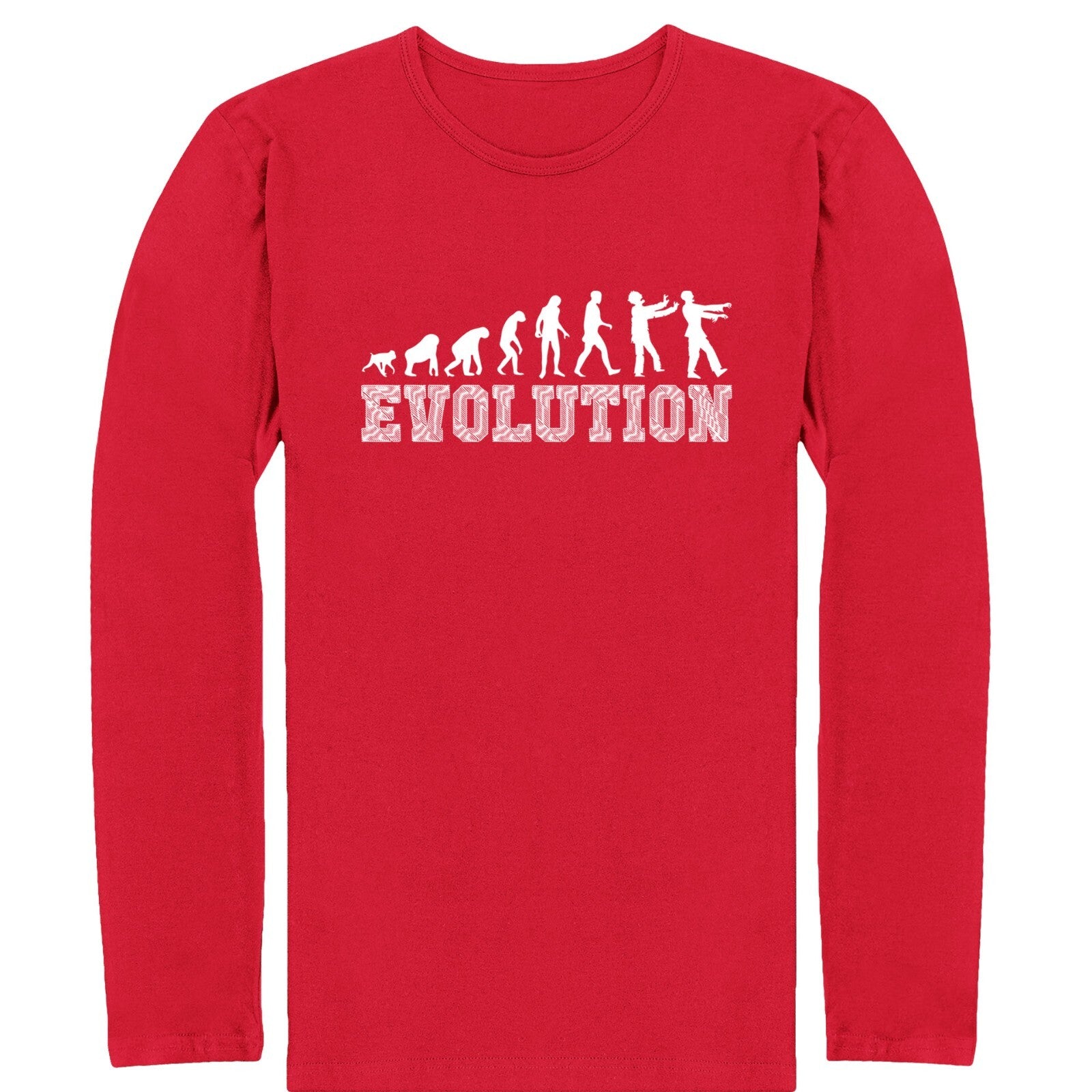 Zombie Evolution Long Sleeve Shirt Horror Undead Halloween Scary Long Sleeve Top