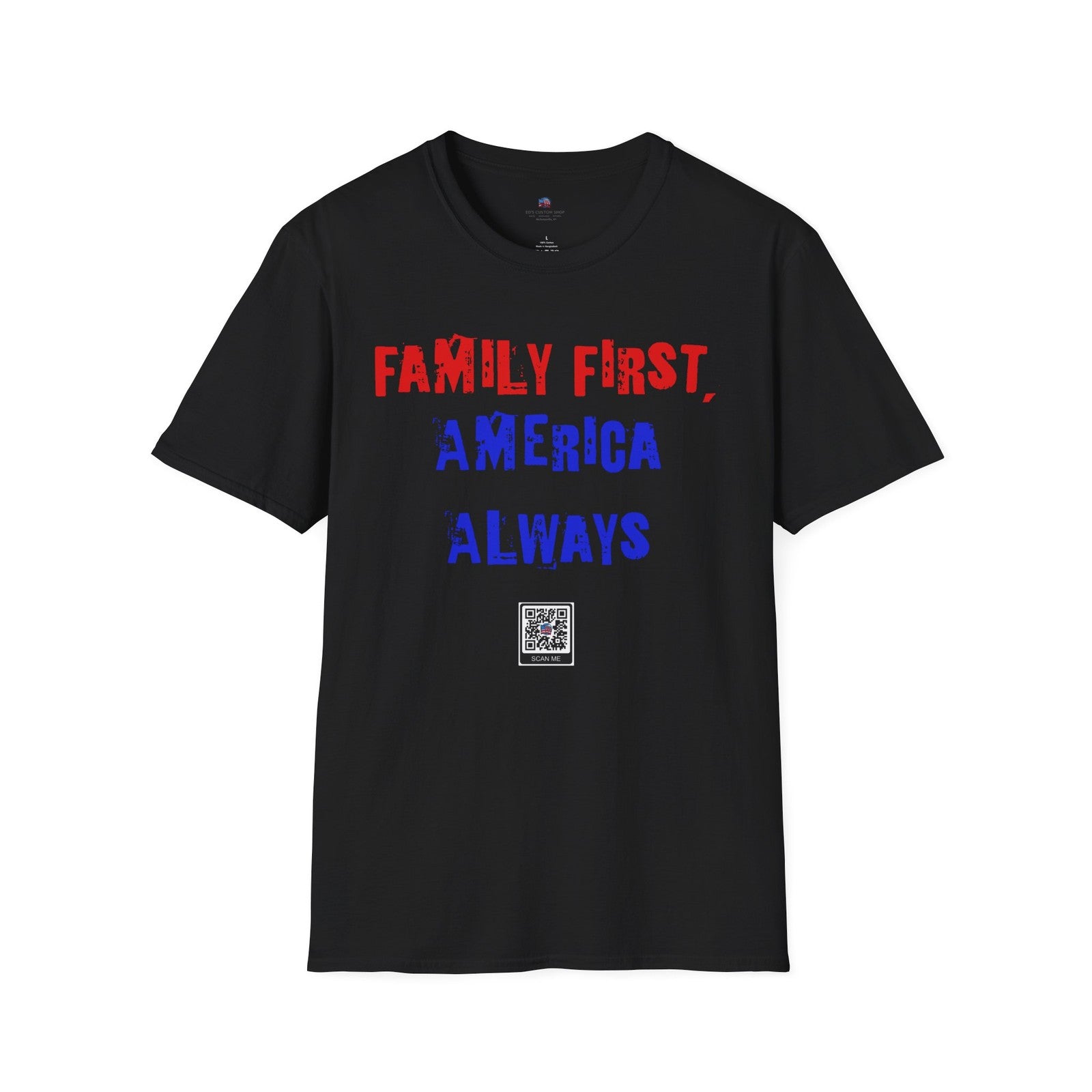 "America First, Family Always" Patriotic T-Shirt
