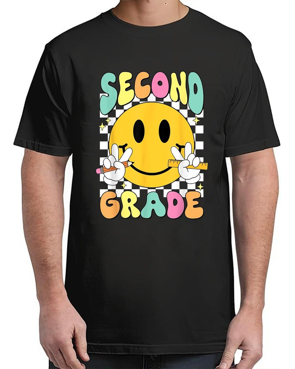 Grade Smile Face Back to School 2nd Grade T-Shirt Hot Unisex S-4XL