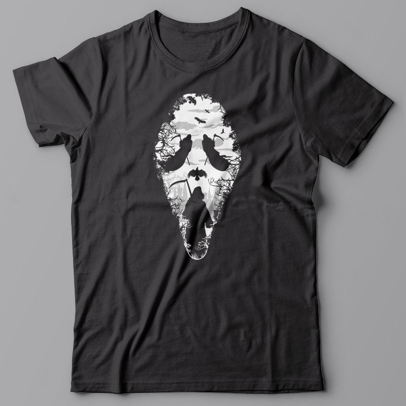 Funny graphic T-shirt REAPER SCREAM, horror movie, Halloween outfit