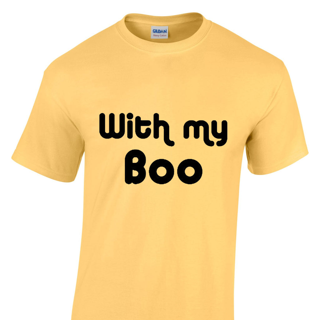 Mens Halloween Tshirt - With My Boo Party Night Trick Or Treat Costume T Shirt