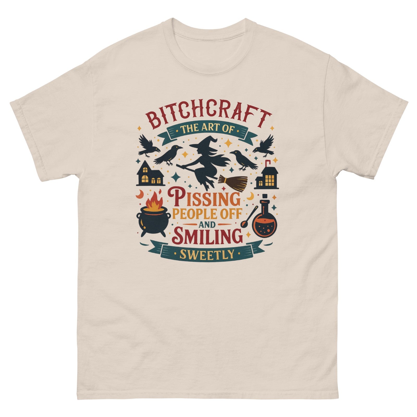 Bitchcraft Funny Sarcastic Halloween Parent Trick or Treat T-Shirt Tee