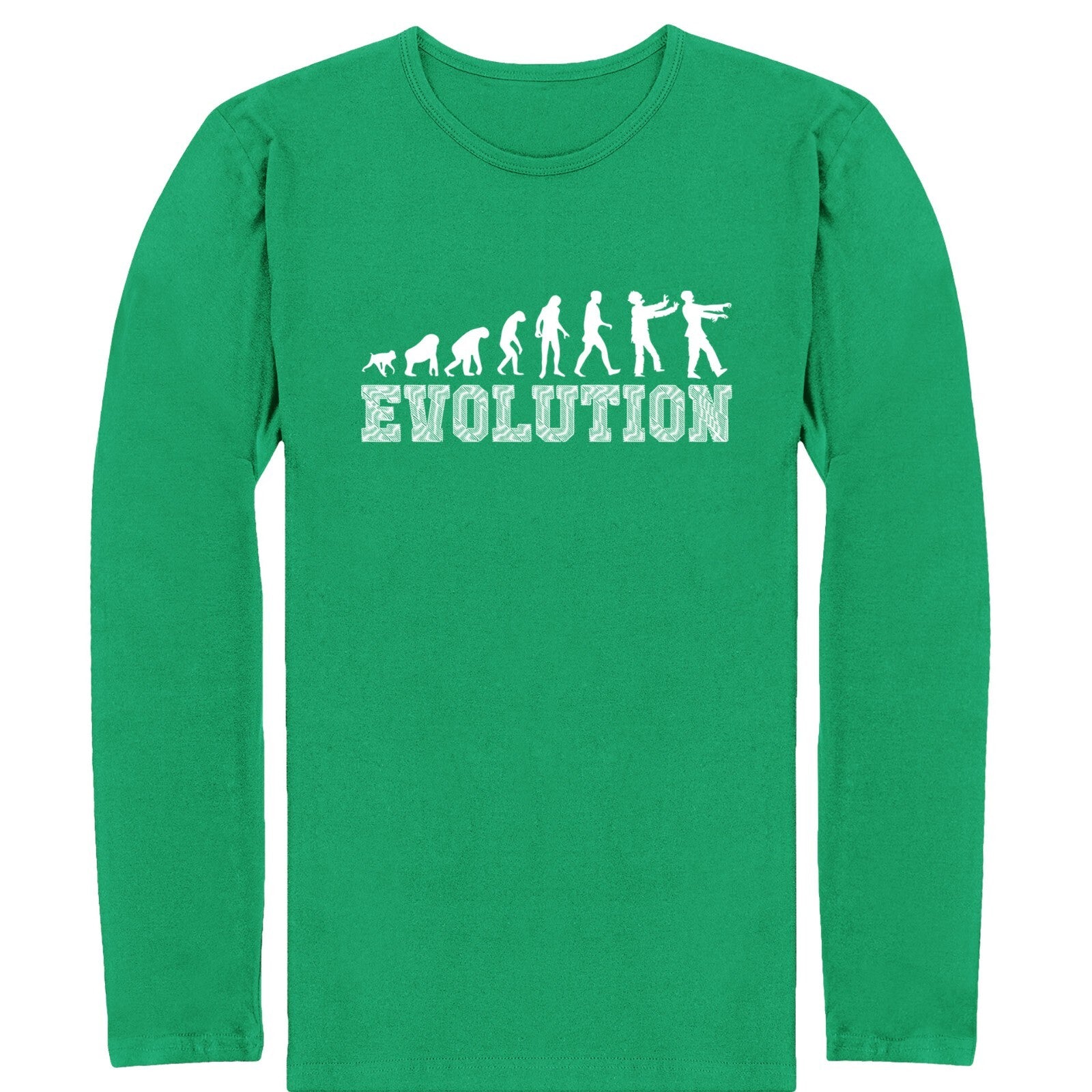 Zombie Evolution Long Sleeve Shirt Horror Undead Halloween Scary Long Sleeve Top
