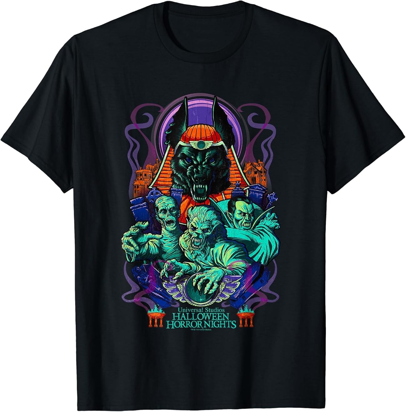 Halloween Horror Nights Universal Monsters The Mummy T-Shirt All Size
