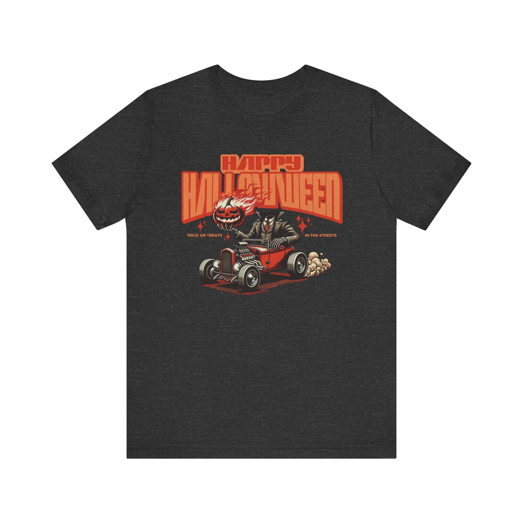 Vintage Halloween T-Shirt Happy Halloween Headless Rider Hot Rod Trick or Treat