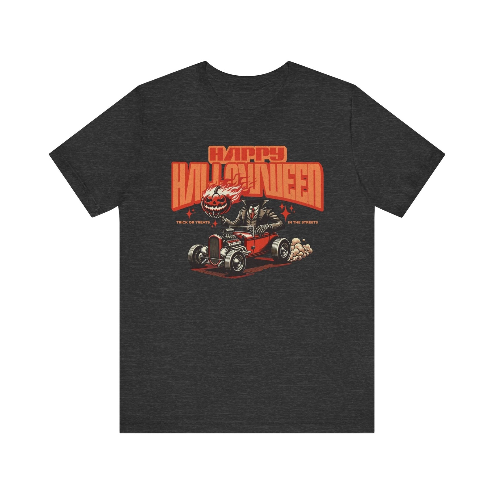 Vintage Halloween T-Shirt Happy Halloween Headless Rider Hot Rod Trick or Treat