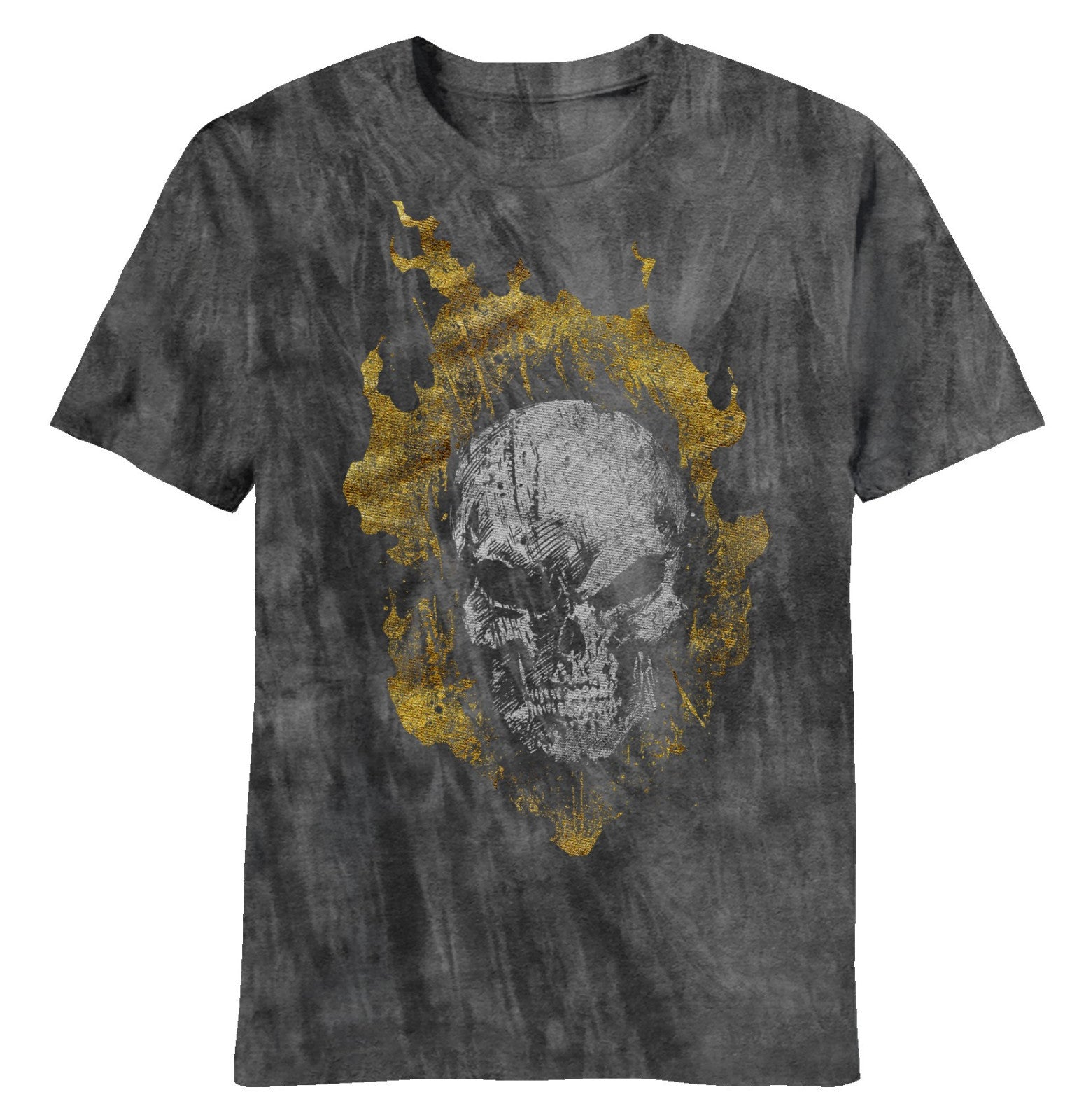 Mad Engine Marvel Ghost Rider Head Banger River Wash T-Shirt Medium New