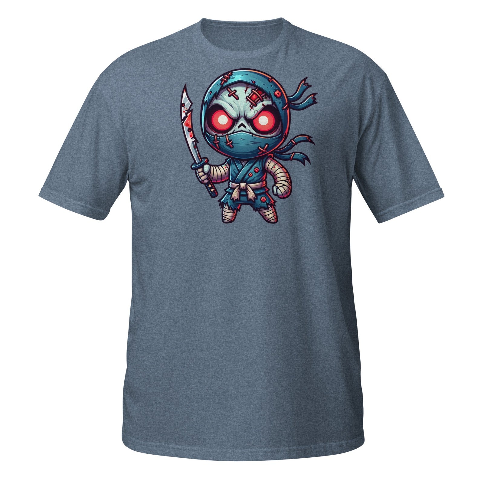 Scary Ninja Shirt – Cute Zombie Warrior with Sword Halloween Design