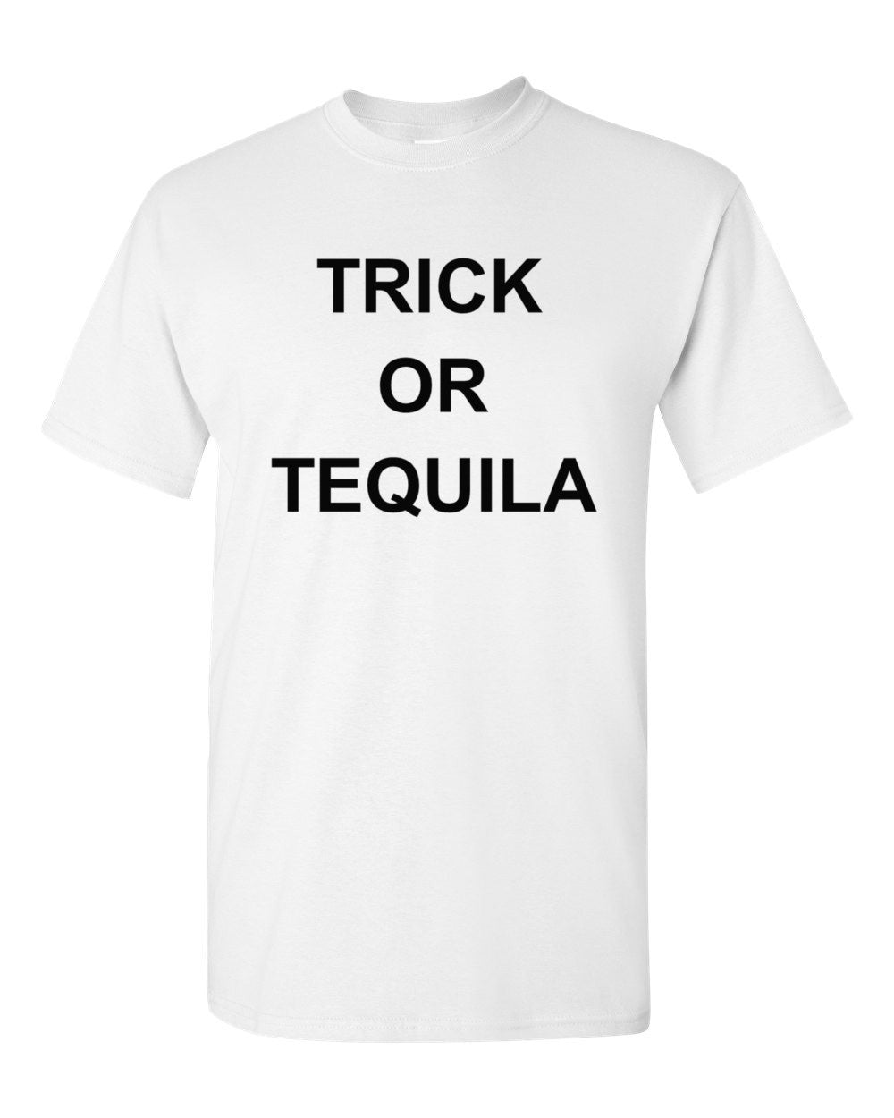 Trick or Tequila T Shirt Halloween Trick Or Treat Signs T-Shirt Party Drinking