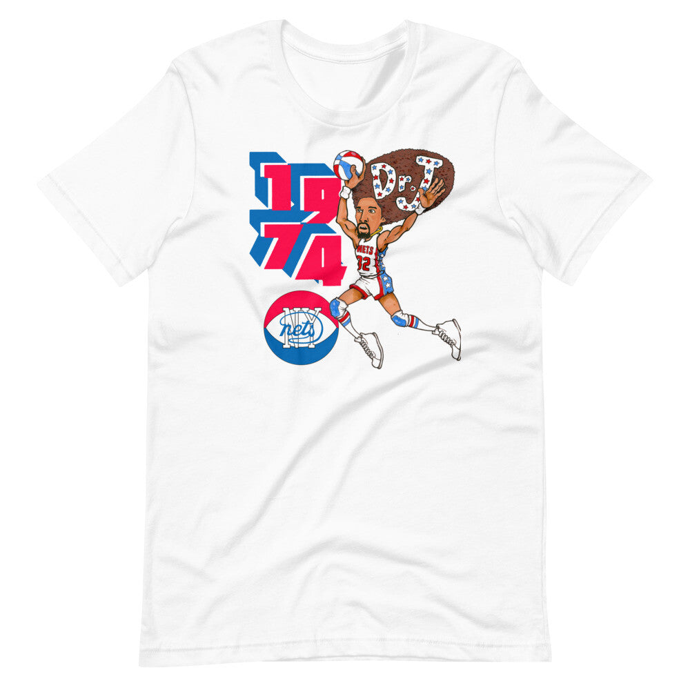 1974 Champs ABA New York Nets Dr. J Julius Basketball Short-Sleeve T-Shirt